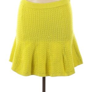 Maeve by Anthropologie Yellow Cable Knit Women's Skirt